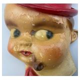 Vintage Mid Century Chalkware Man In Top Hat String Holder