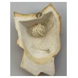Vintage Mid Century Chalkware Sailor String Holder