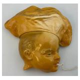 Vintage Mid Century Chalkware Chef String Holder