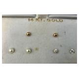 Misc. Vintage Jewelry Including 14K Earring Set