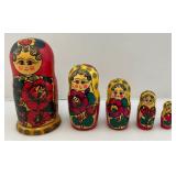Vintage Four Piece Russian Martyoshka Nesting Doll
