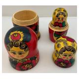 Vintage Four Piece Russian Martyoshka Nesting Doll