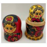 Vintage Four Piece Russian Martyoshka Nesting Doll