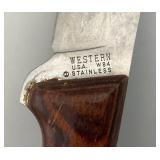 Vintage WESTERN W8a Knife With Sheath