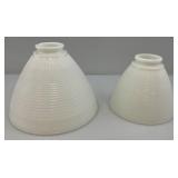 Vintage Misc. Milk Glass Shades 1=6" 1= 8"