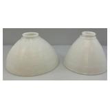 Vintage Misc. Milk Glass Shades 1= 8"  1=10"