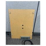Peg Board with Belkin Power Strip Attached