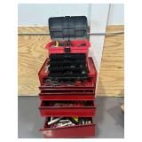 CRAFTSMAN and Plano Tool Boxes Filled with Various Tools
