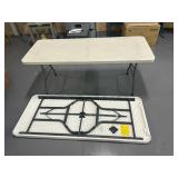 Lot of 2- 6 Foot Folding Tables