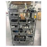 Shelving Unit with Miscellaneous Parts