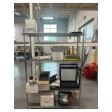 Shelving Unit with Miscellaneous Items