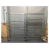 Lot of 2- Shelving Units on Wheels