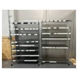 Lot of 2 Shelving Units on Wheels