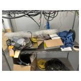 Shelving Unit on Casters with Various Wire and other Miscellaneous Items