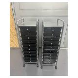 Lot of 2- Rolling Filing Racks
