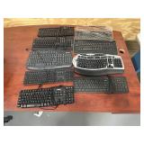 Lot of 9- Computer Keyboards