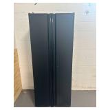 HUSKY Regular Duty Welded 24-Gauge Steel Freestanding Garage Cabinet in Black (31 in. W x 75 in. H x 20 in. D)