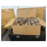 Large Box Full of Sport Themed Plastic Drink Ware