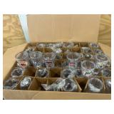 Large Box Full of Sport Themed Plastic Drink Ware