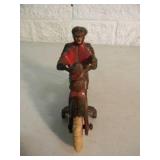 ORIGINAL! - VINTAGE HUBLEY CAST IRON HARLEY-DAVIDSON TOY, RED - APPROX 6" LONG By 4" TALL - ABSOLUTELY FANTASTIC OLD SCHOOL PIECE! - SEE PICTURES!