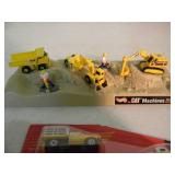ORIGINAL! - VINTAGE 1997 Mattel CAT Machines Series 1 with MICRO MACHINES CITY CONSTRUCTION CREW - GREAT SET! - NICE! - SEE PICTURES!