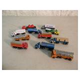 11 - ORIGINAL! - VINTAGE MICRO MACHINES SEMI TRUCK W/TRAILERS COLLECTION - GREAT SET! - NICE! - SEE PICTURES!