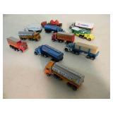 11 - ORIGINAL! - VINTAGE MICRO MACHINES SEMI TRUCK W/TRAILERS COLLECTION - GREAT SET! - NICE! - SEE PICTURES!