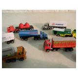 11 - ORIGINAL! - VINTAGE MICRO MACHINES SEMI TRUCK W/TRAILERS COLLECTION - GREAT SET! - NICE! - SEE PICTURES!