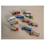 11 - ORIGINAL! - VINTAGE MICRO MACHINES SEMI TRUCK W/TRAILERS COLLECTION - GREAT SET! - NICE! - SEE PICTURES!