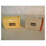 VINTAGE CASE IH METAL SALESMAN SAMPLE MAILBOXES - AWESOME PIECES! - NICE! - SEE PICTURES!