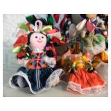 VINTAGE COLLECTION OF 6 MEXICAN DOLLS - Handmade - Various Sizes - APPROX 16", 12", 8", 8", 6" & 5" - NICE!!!!! - FANTASTIC SET!!!!! - SEE PICTURES!