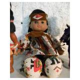 VINTAGE COLLECTION OF 3 AMERICAN INDIAN DOLLS - Various Sizes - APPROX 12", 9" & 8" - NICE! - FANTASTIC SET! - SEE PICTURES!