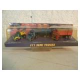 ORIGINAL! - VINTAGE 1996 GALOOB TOYS MICRO MACHINES #11 SEMI TRUCKS - GREAT SET! - NICE! - IN BOX, BOX ALTERED - SEE PICTURES!