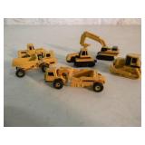 ORIGINAL! - 6 ERTL DIE-CAST CONSTRUCTION MICRO MACHINES - GREAT SET! - NICE! - SEE PICTURES!