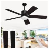 Ceiling Fans with Lights and Remote, Black