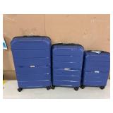 3-Piece PP Luggage Sets Lightweight Durable Suitcase with TSA Lock