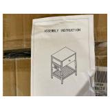Behost Nightstand with Drawer, End Side Table with Charging Station