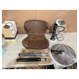 Homfa Swivel Bar Stools Set of 2, Brown Leather
