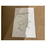 BLACK L-Shaped Electric Height Adjustable Standing Desk, Stand Up Rising Table for Home Office with Splice Board