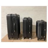 3PCS Luggage Sets, Expandable Hardside Suitcase Sets with Spinner Wheels