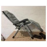Slsy XL Zero Gravity Chair, Oversized XL Folding Reclining Lounge Chair with 2 Sided Cushion & Tray for Indoor and Outdoor