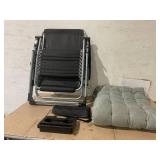 Slsy XL Zero Gravity Chair, Oversized XL Folding Reclining Lounge Chair with 2 Sided Cushion & Tray for Indoor and Outdoor