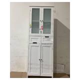 ChVans Shelf Storage Cabinet with 4 Doors/2 Drawers Kitchen Pantry