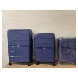 3PCS Travelhouse Hardside Luggage Set Hardshell Lightweight PP Suitcase with TSA Lock Spinner Double Wheels
