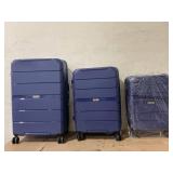 3PCS Travelhouse Hardside Luggage Set Hardshell Lightweight PP Suitcase with TSA Lock Spinner Double Wheels