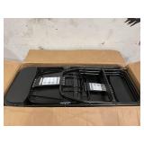10PCS A Line Furniture Wisteria Black Folding Chairs with Draining Holes