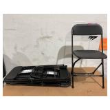 10PCS A Line Furniture Wisteria Black Folding Chairs with Draining Holes