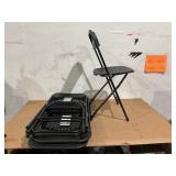 10PCS A Line Furniture Wisteria Black Folding Chairs with Draining Holes