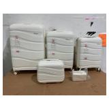 5PCS Melalenia - Luggage Sets PP Hardside Spinner Luggage