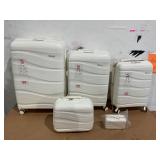 5PCS Melalenia - Luggage Sets PP Hardside Spinner Luggage